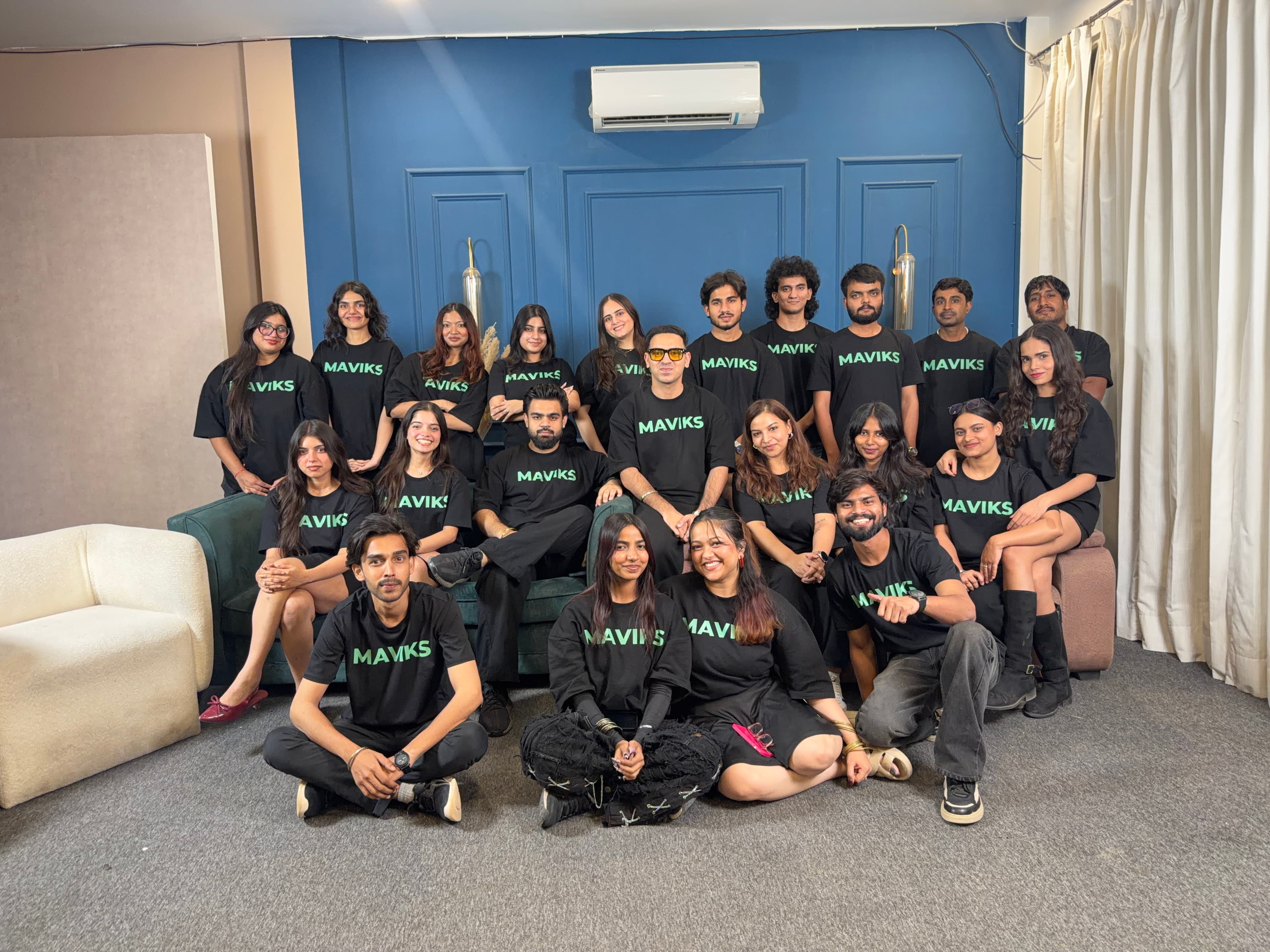The Maviks team together at the studio.